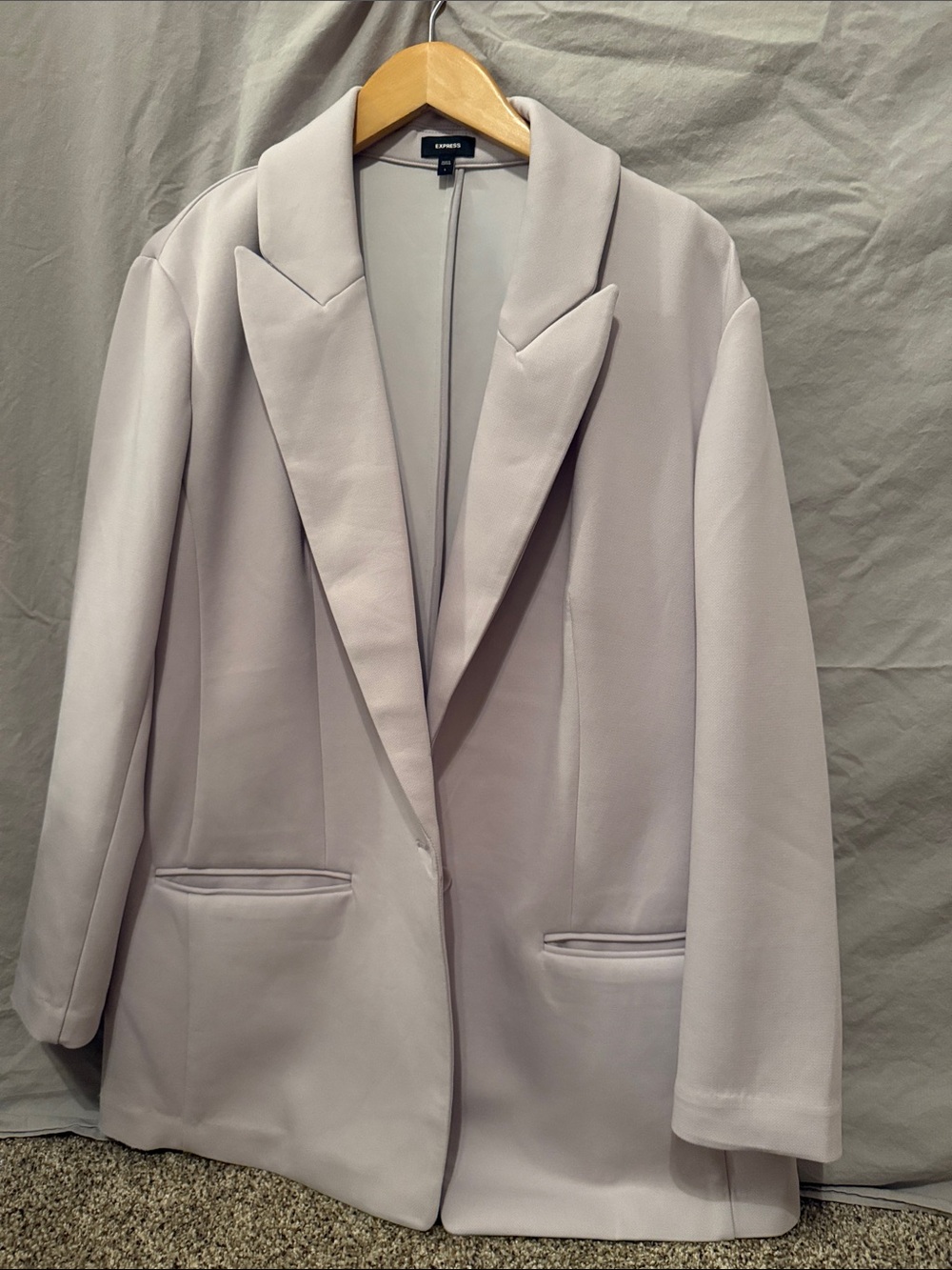 Express Pale Lavender Single-Button Blazer